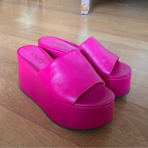 Schutz Hot Pink Platforms